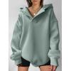 imageANRABESS Womens Oversized Hoodies V Neck Sweatshirts Fleece Long Sleeve Pullover Y2K Clothes 2025 Fall Trendy OutfitsSage Green