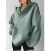 imageANRABESS Womens Oversized Hoodies V Neck Sweatshirts Fleece Long Sleeve Pullover Y2K Clothes 2025 Fall Trendy OutfitsSage Green