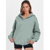 imageANRABESS Womens Oversized Hoodies V Neck Sweatshirts Fleece Long Sleeve Pullover Y2K Clothes 2025 Fall Trendy OutfitsSage Green