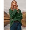imageANRABESS Womens Oversized Sweaters 2025 Long Sleeve Fuzzy Knit Casual Chunky Pullover Sweater Fall Outfits ClothesArmy Green