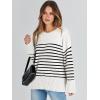 imageANRABESS Womens Oversized Sweaters 2025 Long Sleeve Fuzzy Knit Casual Chunky Pullover Sweater Fall Outfits ClothesBlack White Stripes