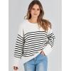 imageANRABESS Womens Oversized Sweaters 2025 Long Sleeve Fuzzy Knit Casual Chunky Pullover Sweater Fall Outfits ClothesBlack White Stripes