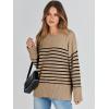 imageANRABESS Womens Oversized Sweaters 2025 Long Sleeve Fuzzy Knit Casual Chunky Pullover Sweater Fall Outfits ClothesCamel Black Stripe