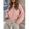 imageANRABESS Womens Oversized Sweaters 2025 Long Sleeve Fuzzy Knit Casual Chunky Pullover Sweater Fall Outfits ClothesCoral Pink