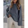 imageANRABESS Womens Oversized Sweaters 2025 Long Sleeve Fuzzy Knit Casual Chunky Pullover Sweater Fall Outfits ClothesDark Gray