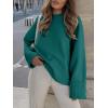 imageANRABESS Womens Oversized Sweaters 2025 Long Sleeve Fuzzy Knit Casual Chunky Pullover Sweater Fall Outfits ClothesDark Green