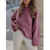 imageANRABESS Womens Oversized Sweaters 2025 Long Sleeve Fuzzy Knit Casual Chunky Pullover Sweater Fall Outfits ClothesFuchsia