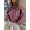 imageANRABESS Womens Oversized Sweaters 2025 Long Sleeve Fuzzy Knit Casual Chunky Pullover Sweater Fall Outfits ClothesFuchsia