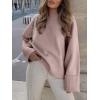 imageANRABESS Womens Oversized Sweaters 2025 Long Sleeve Fuzzy Knit Casual Chunky Pullover Sweater Fall Outfits ClothesGray Purple
