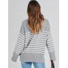 imageANRABESS Womens Oversized Sweaters 2025 Long Sleeve Fuzzy Knit Casual Chunky Pullover Sweater Fall Outfits ClothesGrey White Stripe
