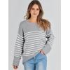 imageANRABESS Womens Oversized Sweaters 2025 Long Sleeve Fuzzy Knit Casual Chunky Pullover Sweater Fall Outfits ClothesGrey White Stripe