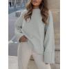 imageANRABESS Womens Oversized Sweaters 2025 Long Sleeve Fuzzy Knit Casual Chunky Pullover Sweater Fall Outfits ClothesLight Grey