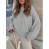 imageANRABESS Womens Oversized Sweaters 2025 Long Sleeve Fuzzy Knit Casual Chunky Pullover Sweater Fall Outfits ClothesLight Grey