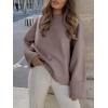 imageANRABESS Womens Oversized Sweaters 2025 Long Sleeve Fuzzy Knit Casual Chunky Pullover Sweater Fall Outfits ClothesNutmeg