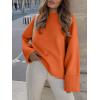 imageANRABESS Womens Oversized Sweaters 2025 Long Sleeve Fuzzy Knit Casual Chunky Pullover Sweater Fall Outfits ClothesOrange