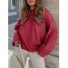 imageANRABESS Womens Oversized Sweaters 2025 Long Sleeve Fuzzy Knit Casual Chunky Pullover Sweater Fall Outfits ClothesRed