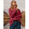 imageANRABESS Womens Oversized Sweaters 2025 Long Sleeve Fuzzy Knit Casual Chunky Pullover Sweater Fall Outfits ClothesRed