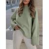imageANRABESS Womens Oversized Sweaters 2025 Long Sleeve Fuzzy Knit Casual Chunky Pullover Sweater Fall Outfits ClothesSage Green