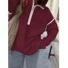 imageANRABESS Womens Quarter Zip Sweaters Fall Long Sleeve V Neck Shirts Collared Business Casual Tops Knit Pullover SweatshirtsBurgund