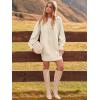 imageANRABESS Womens Sweater Dress Oversized Cable Knit Chunky Long Sleeve Short Dresses 2025 Fall Outfits Vacation Winter ClothesBeige