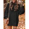 imageANRABESS Womens Sweater Dress Oversized Cable Knit Chunky Long Sleeve Short Dresses 2025 Fall Outfits Vacation Winter ClothesBlack