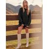 imageANRABESS Womens Sweater Dress Oversized Cable Knit Chunky Long Sleeve Short Dresses 2025 Fall Outfits Vacation Winter ClothesBlack