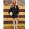 imageANRABESS Womens Sweater Dress Oversized Cable Knit Chunky Long Sleeve Short Dresses 2025 Fall Outfits Vacation Winter ClothesBlack
