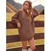 imageANRABESS Womens Sweater Dress Oversized Cable Knit Chunky Long Sleeve Short Dresses 2025 Fall Outfits Vacation Winter ClothesBrown