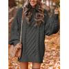 imageANRABESS Womens Sweater Dress Oversized Cable Knit Chunky Long Sleeve Short Dresses 2025 Fall Outfits Vacation Winter ClothesDeep Gray
