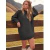 imageANRABESS Womens Sweater Dress Oversized Cable Knit Chunky Long Sleeve Short Dresses 2025 Fall Outfits Vacation Winter ClothesDeep Gray