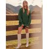 imageANRABESS Womens Sweater Dress Oversized Cable Knit Chunky Long Sleeve Short Dresses 2025 Fall Outfits Vacation Winter ClothesDeep Green