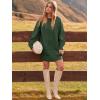 imageANRABESS Womens Sweater Dress Oversized Cable Knit Chunky Long Sleeve Short Dresses 2025 Fall Outfits Vacation Winter ClothesDeep Green