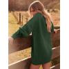 imageANRABESS Womens Sweater Dress Oversized Cable Knit Chunky Long Sleeve Short Dresses 2025 Fall Outfits Vacation Winter ClothesDeep Green