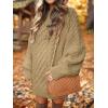imageANRABESS Womens Sweater Dress Oversized Cable Knit Chunky Long Sleeve Short Dresses 2025 Fall Outfits Vacation Winter ClothesKhaki