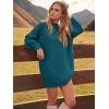 imageANRABESS Womens Sweater Dress Oversized Cable Knit Chunky Long Sleeve Short Dresses 2025 Fall Outfits Vacation Winter ClothesOpal