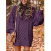 imageANRABESS Womens Sweater Dress Oversized Cable Knit Chunky Long Sleeve Short Dresses 2025 Fall Outfits Vacation Winter ClothesPurple