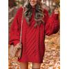 imageANRABESS Womens Sweater Dress Oversized Cable Knit Chunky Long Sleeve Short Dresses 2025 Fall Outfits Vacation Winter ClothesRed