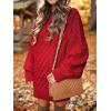 imageANRABESS Womens Sweater Dress Oversized Cable Knit Chunky Long Sleeve Short Dresses 2025 Fall Outfits Vacation Winter ClothesRed