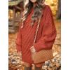 imageANRABESS Womens Sweater Dress Oversized Cable Knit Chunky Long Sleeve Short Dresses 2025 Fall Outfits Vacation Winter ClothesRust Orange