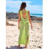 imageANRABESS Womens Swimsuit Cover Up Sleeveless Hollow Knit Bikini Swimwear Bathing Suit Coverup Crochet Beach DressFluorescent Green