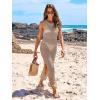 imageANRABESS Womens Swimsuit Cover Up Sleeveless Hollow Knit Bikini Swimwear Bathing Suit Coverup Crochet Beach DressKhaki
