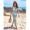 imageANRABESS Womens Swimsuit Cover Up Sleeveless Hollow Knit Bikini Swimwear Bathing Suit Coverup Crochet Beach DressSky Blue