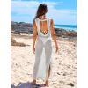 imageANRABESS Womens Swimsuit Cover Up Sleeveless Hollow Knit Bikini Swimwear Bathing Suit Coverup Crochet Beach DressWhite