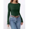 imageANRABESS Womens Thermal Shirts Builtin Bra Long Sleeve Tops Boat Neck Fleece Slim Fitted Basic Tee 2025 Fall Winter OutfitsForest Green