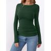 imageANRABESS Womens Thermal Shirts Builtin Bra Long Sleeve Tops Boat Neck Fleece Slim Fitted Basic Tee 2025 Fall Winter OutfitsForest Green