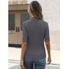 imageANRABESS Womens Tops Mock Neck Half Sleeve Shirts Ribbed Knit Slim Fit Basic Tee 2025 Summer Fall Dressy Casual TShirtsDeep Grey
