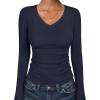 imageANRABESS Long Sleeve Shirts for Women V Neck Ribbed Knit Fitted Fall Basic Tshirts Going Out Tops 2025 Casual Trendy ClothesNavy Blue