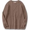 imageANRABESS Sweaters for Women Oversized Cable Knit Fall Long Sleeve Crewneck Casual Pullover Sweater Tops 2025 Winter OutfitsCoffee