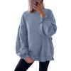 imageANRABESS Women Oversized Long Sleeve Sweatshirts Crewneck Side Slit Loose Teen Girl Pullover Top 2025 Fall Y2K Trendy OutfitsLight Blue