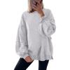imageANRABESS Women Oversized Long Sleeve Sweatshirts Crewneck Side Slit Loose Teen Girl Pullover Top 2025 Fall Y2K Trendy OutfitsLight Grey